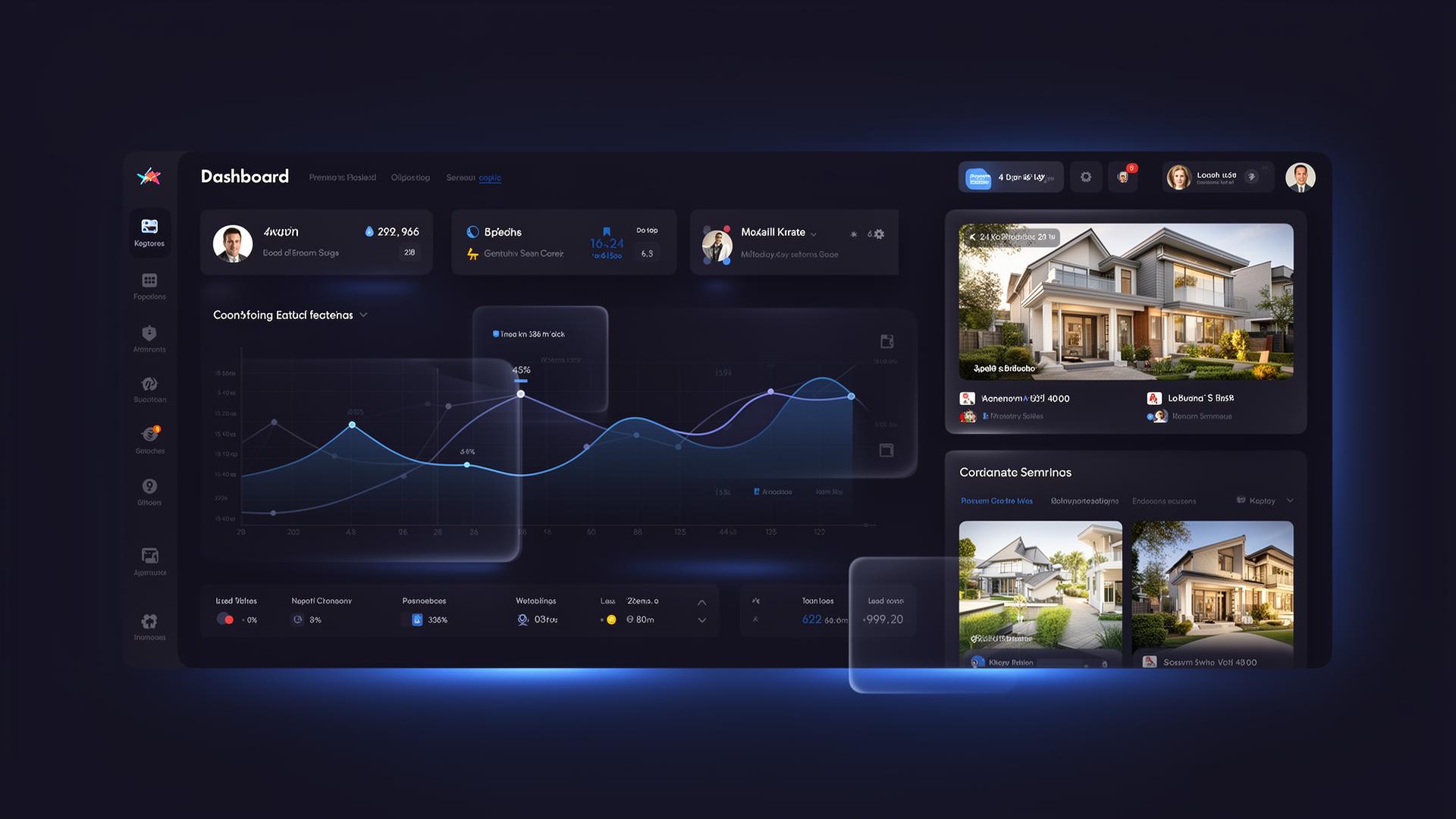 Dashboard NexHaus AI mostrando analytics e leads em tempo real